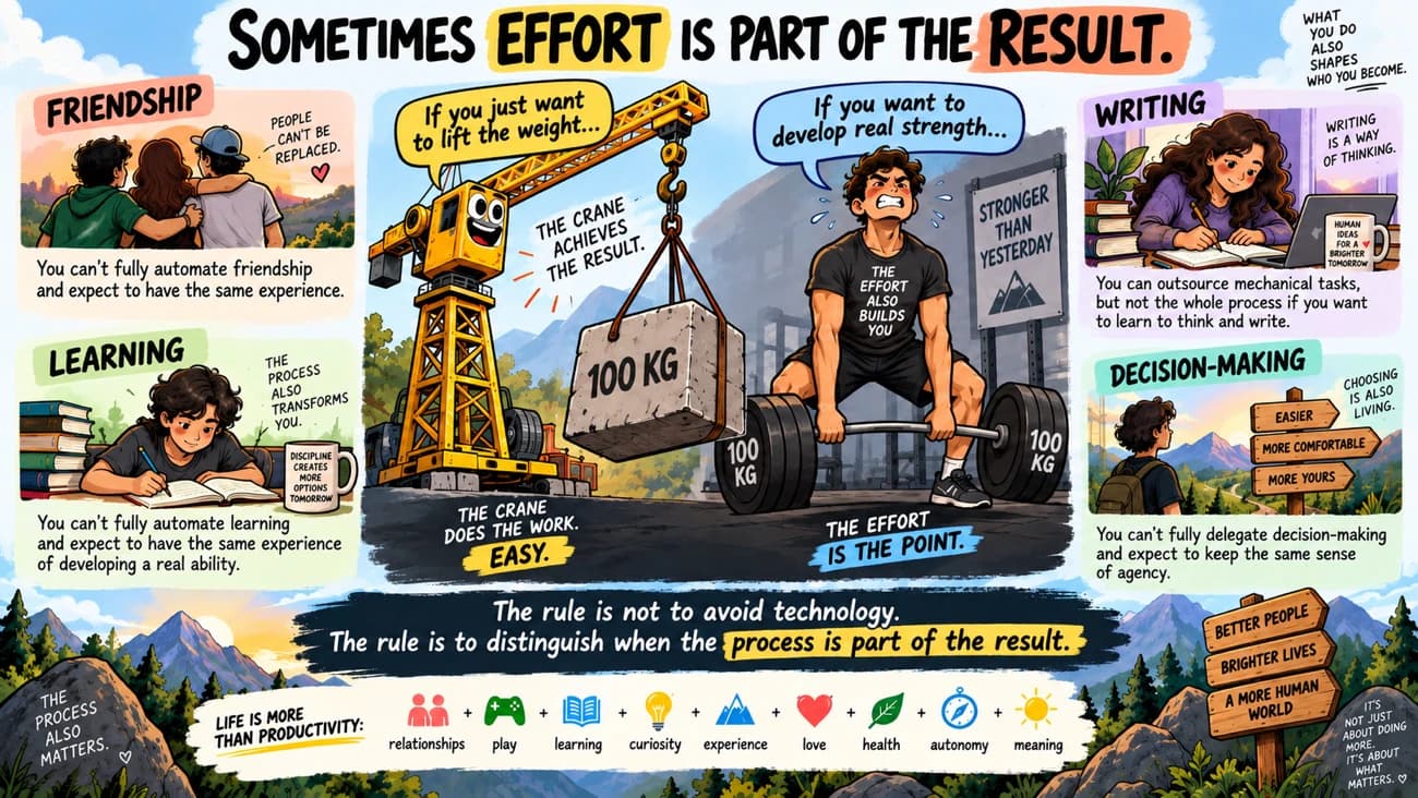 Sometimes effort is part of the result